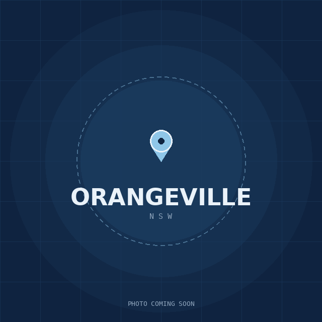 Map showing the Orangeville, NSW suburb boundary