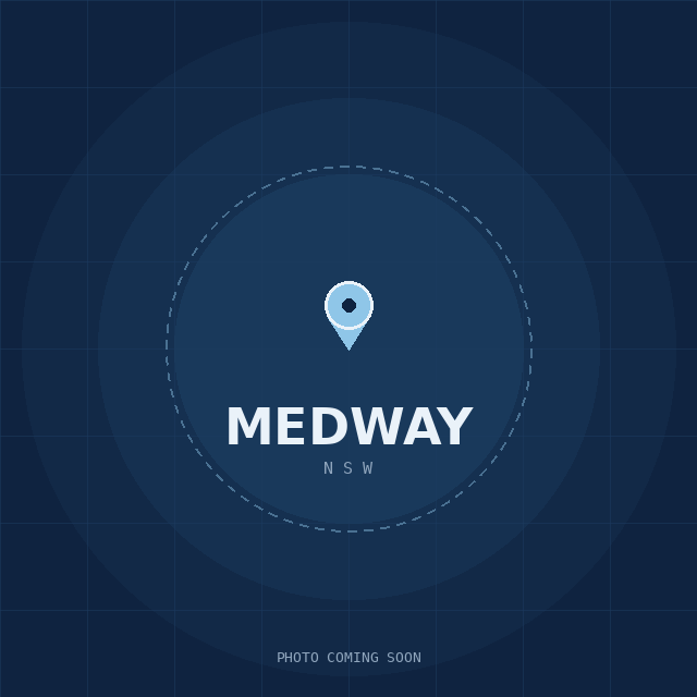 Map showing the Medway, NSW suburb boundary