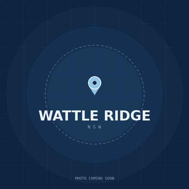 Map showing the Wattle Ridge, NSW suburb boundary
