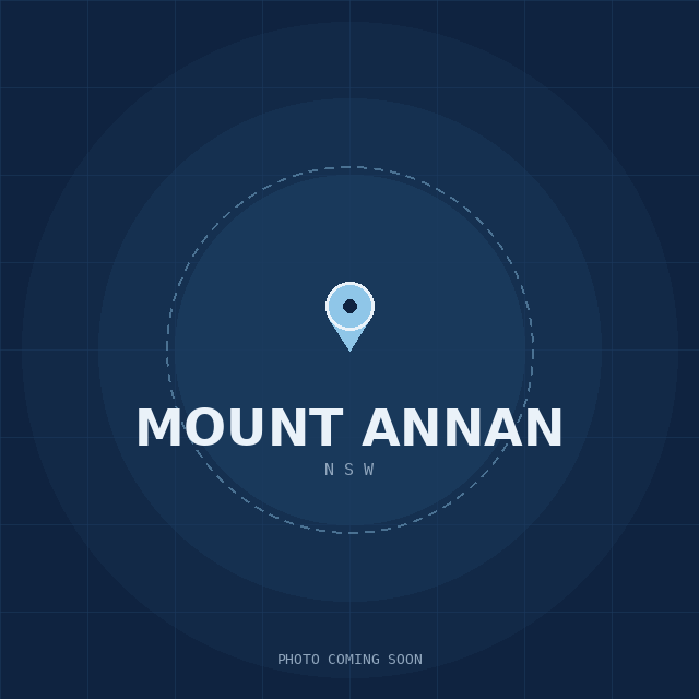 Map showing the Mount Annan, NSW suburb boundary