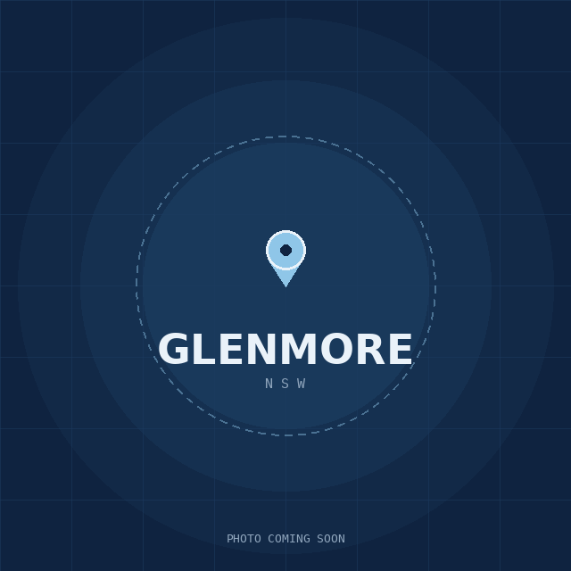 Map showing the Glenmore, NSW suburb boundary