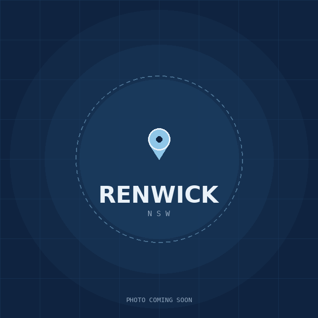 Map showing the Renwick, NSW suburb boundary