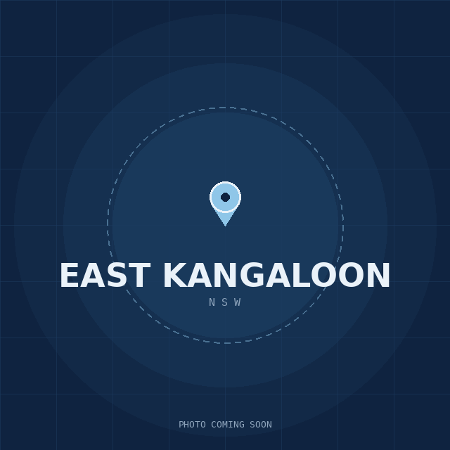 Map showing the East Kangaloon, NSW suburb boundary