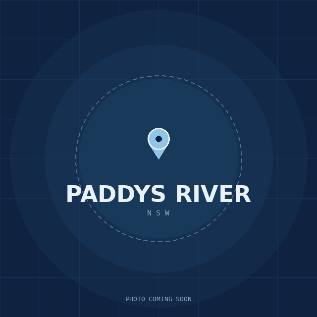 Map showing the Paddys River, NSW suburb boundary