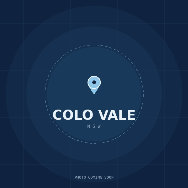 Map showing the Colo Vale, NSW suburb boundary