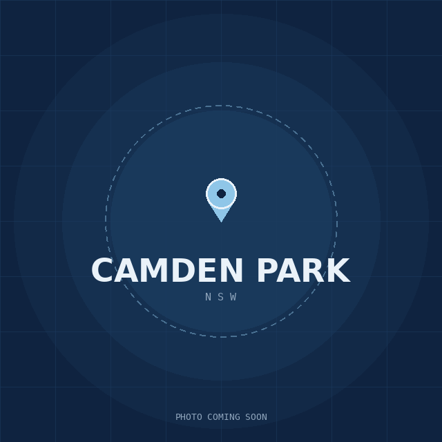 Map showing the Camden Park, NSW suburb boundary
