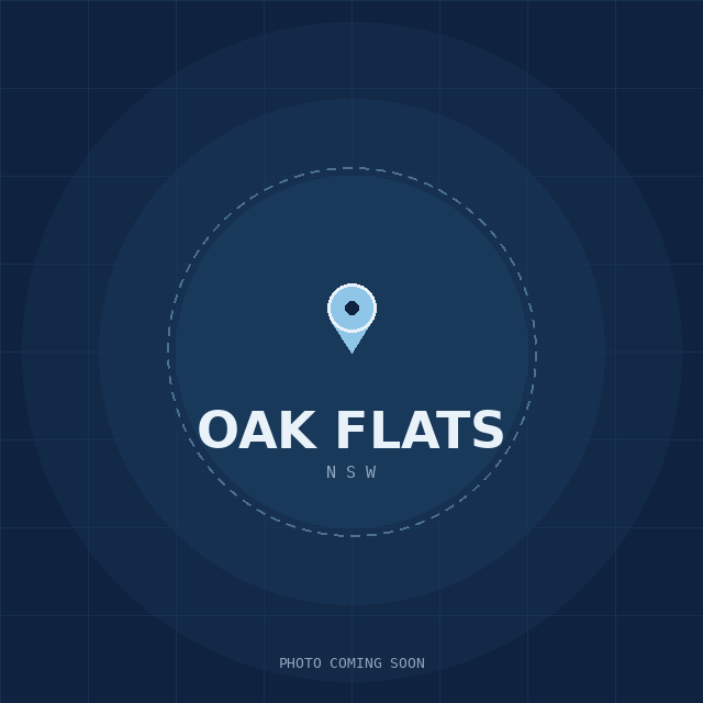 Map showing the Oak Flats, NSW suburb boundary