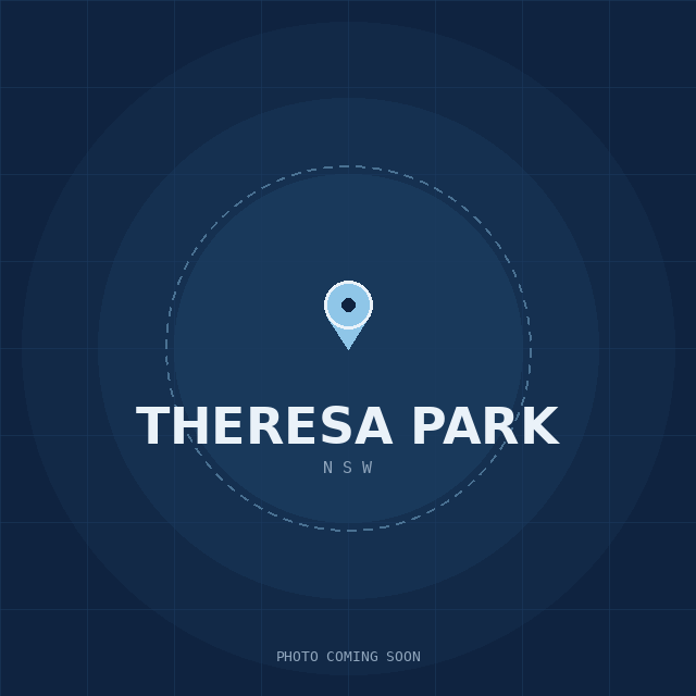 Map showing the Theresa Park, NSW suburb boundary