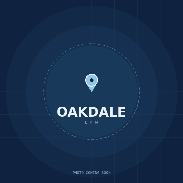Map showing the Oakdale, NSW suburb boundary