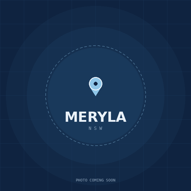 Map showing the Meryla, NSW suburb boundary