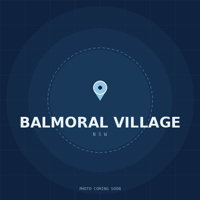 Map showing the Balmoral Village, NSW suburb boundary