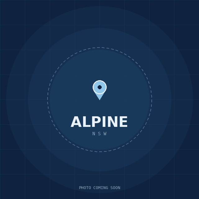 Map showing the Alpine, NSW suburb boundary