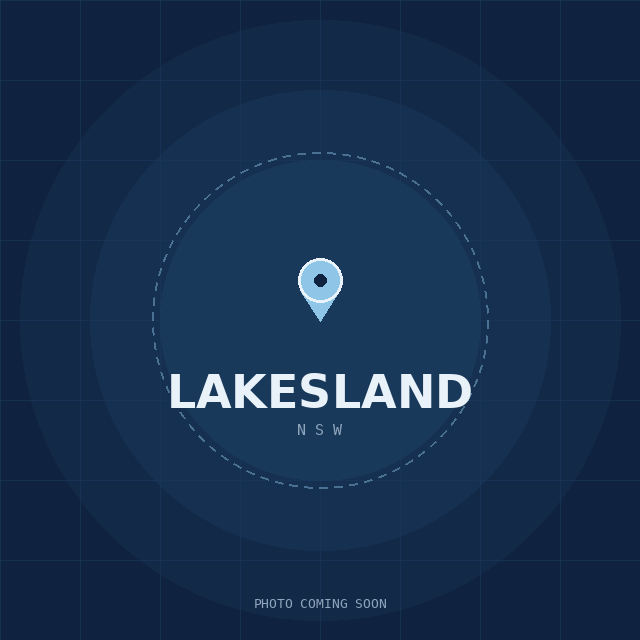 Map showing the Lakesland, NSW suburb boundary